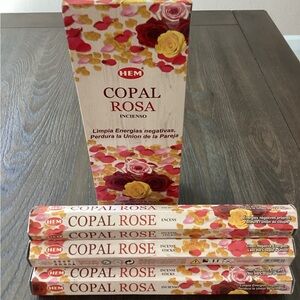 Hem Copal Rosa Incense Sticks with Floral Design